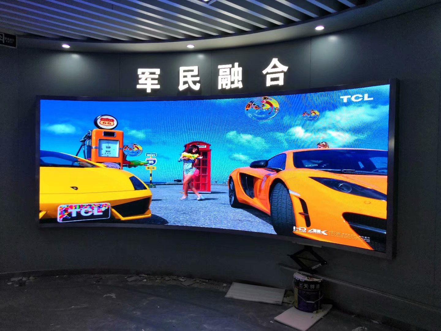 南京某軍工研究所50㎡室內(nèi)小間距完美點亮！